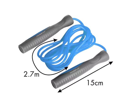 Скакалка PowerPlay 4204 Блакитна (PP_4204_Blue), изображение 6 Скакалка PowerPlay 4204 Блакитна (PP_4204_Blue), изображение 6