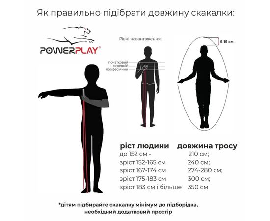 Скакалка PowerPlay 4209 Чорна (PP_4209_Black), изображение 10 Скакалка PowerPlay 4209 Чорна (PP_4209_Black), изображение 10