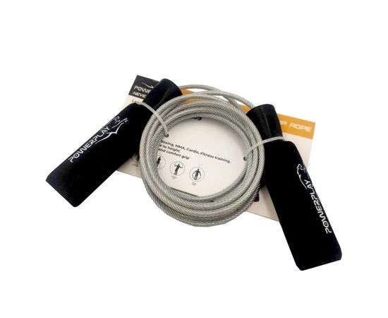 Скакалка PowerPlay 4209 Чорна (PP_4209_Black), изображение 2 Скакалка PowerPlay 4209 Чорна (PP_4209_Black), изображение 2