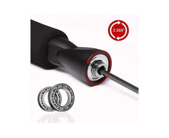 Скакалка PowerPlay 4209 Чорна (PP_4209_Black), изображение 4 Скакалка PowerPlay 4209 Чорна (PP_4209_Black), изображение 4