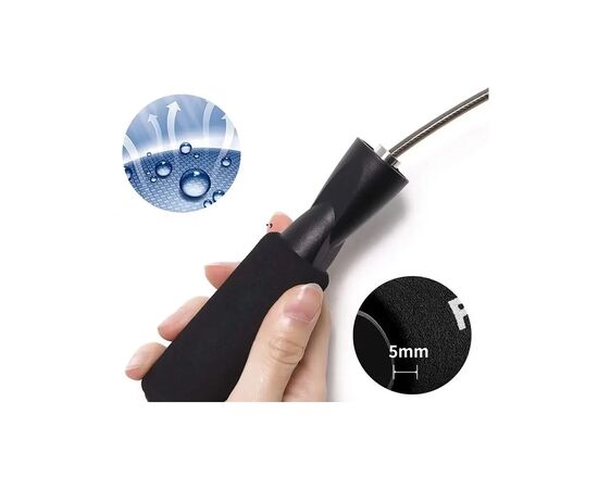Скакалка PowerPlay 4209 Чорна (PP_4209_Black), изображение 5 Скакалка PowerPlay 4209 Чорна (PP_4209_Black), изображение 5