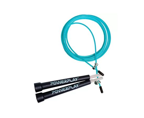 Скакалка PowerPlay 4202 швидкісна Бірюзова (PP_4202_Cyan), изображение 2 Скакалка PowerPlay 4202 швидкісна Бірюзова (PP_4202_Cyan), изображение 2