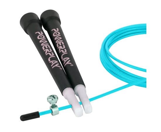 Скакалка PowerPlay 4202 швидкісна Бірюзова (PP_4202_Cyan), изображение 4 Скакалка PowerPlay 4202 швидкісна Бірюзова (PP_4202_Cyan), изображение 4