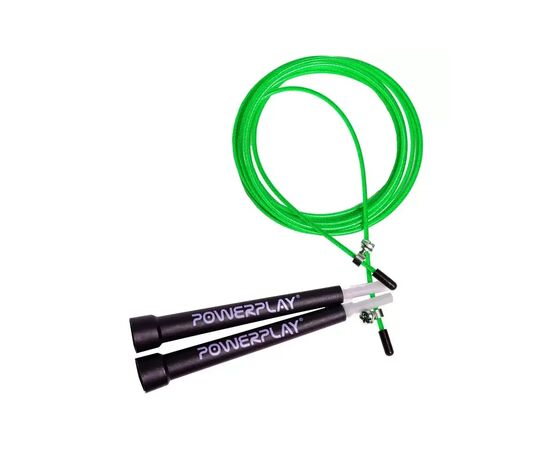 Скакалка PowerPlay 4202 швидкісна Зелена (PP_4202_Green), изображение 2 Скакалка PowerPlay 4202 швидкісна Зелена (PP_4202_Green), изображение 2