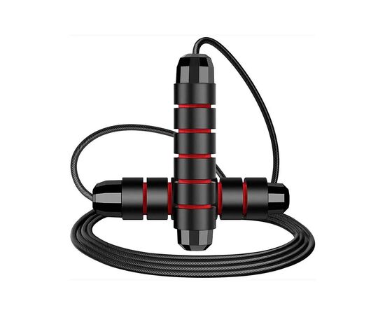 Скакалка PowerPlay 4210 швидкісна Чорна (PP_4210_Black/Red), изображение 2 Скакалка PowerPlay 4210 швидкісна Чорна (PP_4210_Black/Red), изображение 2