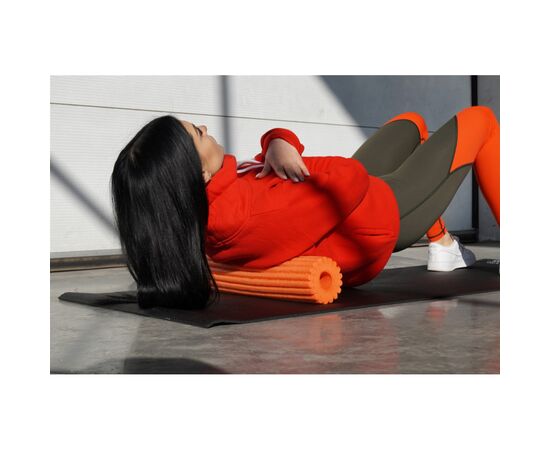 Масажный ролик PowerPlay Therapy Roller 022 Набір 3 в 1 Чорно-Помаранчевий (PP_4022), изображение 9