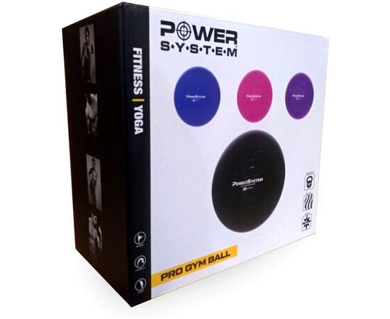 Мяч для фитнеса Power System PS-4013 Pro Gymball 75 cm Pink (4013PI-0), изображение 6 Мяч для фитнеса Power System PS-4013 Pro Gymball 75 cm Pink (4013PI-0), изображение 6