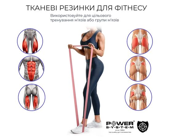 Эспандер Power System PS-4129 Booty Band Set Long набір 3 шт (4129MX-9), изображение 8 Эспандер Power System PS-4129 Booty Band Set Long набір 3 шт (4129MX-9), изображение 8