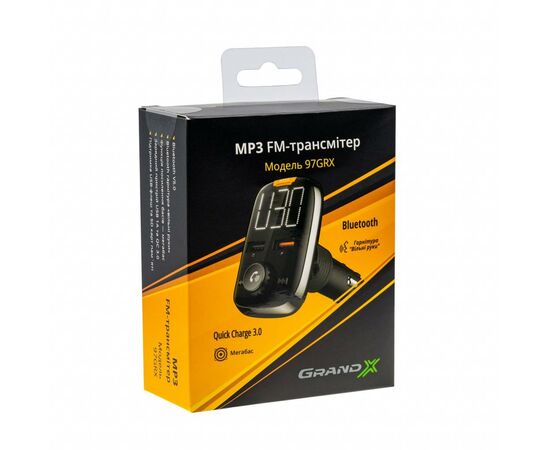 FM модулятор Grand-X 97GRX Bluetooth V5.0 (97GRX), изображение 4 FM модулятор Grand-X 97GRX Bluetooth V5.0 (97GRX), изображение 4