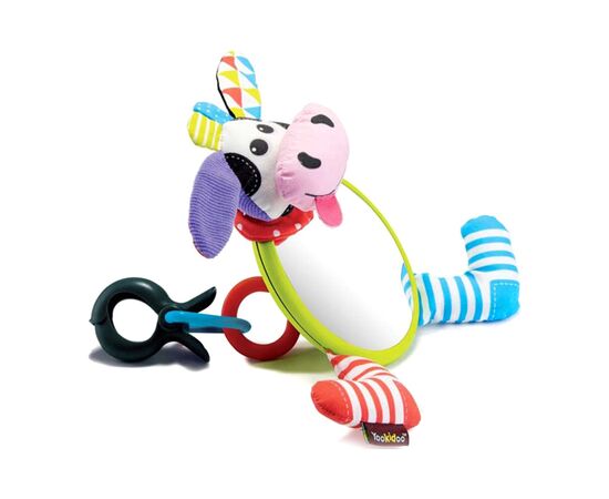 Іграшка на коляску Yookidoo Моє перше дзеркальце Корівка (90568), зображення 2 Іграшка на коляску Yookidoo Моє перше дзеркальце Корівка (90568), зображення 2