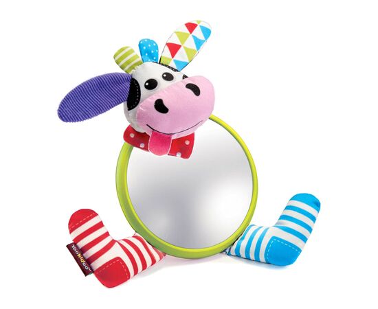 Игрушка на коляску Yookidoo Мое первое зеркальце Коровка (90568)