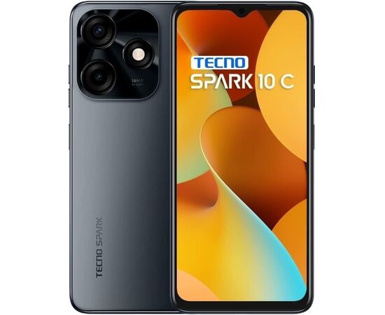 Мобильный телефон Tecno KI5m (Spark 10C 4/64Gb) Meta Black (4895180798214)