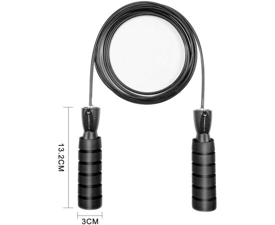 Скакалка 4yourhealth Premium Jump Rope 2488 швидкісна 2.5м Чорна (4YH_2488_Black), изображение 5 Скакалка 4yourhealth Premium Jump Rope 2488 швидкісна 2.5м Чорна (4YH_2488_Black), изображение 5