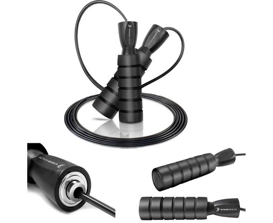 Скакалка 4yourhealth Premium Jump Rope 2488 швидкісна 2.5м Чорна (4YH_2488_Black), изображение 6 Скакалка 4yourhealth Premium Jump Rope 2488 швидкісна 2.5м Чорна (4YH_2488_Black), изображение 6
