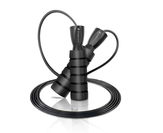 Скакалка 4yourhealth Premium Jump Rope 2488 швидкісна 2.5м Чорна (4YH_2488_Black)