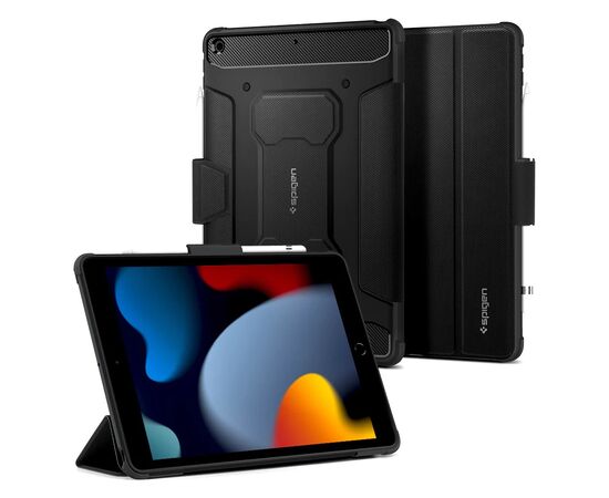 Чехол для планшета Spigen Apple iPad 10.2" (2021-2020-2019) Rugged Armor Pro, Black (ACS01216), изображение 5 Чехол для планшета Spigen Apple iPad 10.2" (2021-2020-2019) Rugged Armor Pro, Black (ACS01216), изображение 5