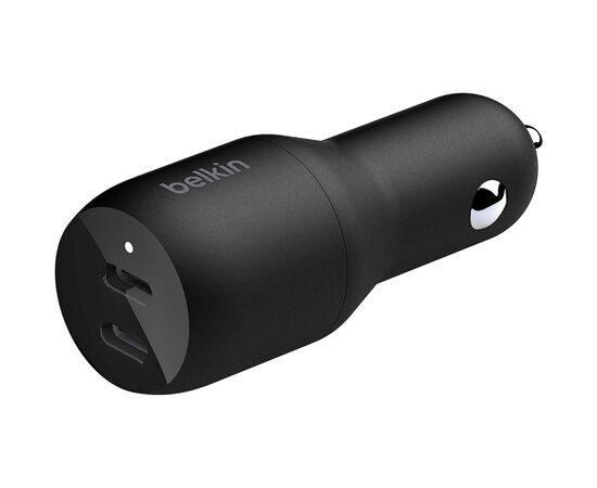 Зарядний пристрій Belkin 36W 2хUSB-C PD black (CCB002BTBK)