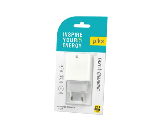 Зарядное устройство Piko TC-211 (1USB2,1A) (1283126515156), изображение 2 Зарядное устройство Piko TC-211 (1USB2,1A) (1283126515156), изображение 2
