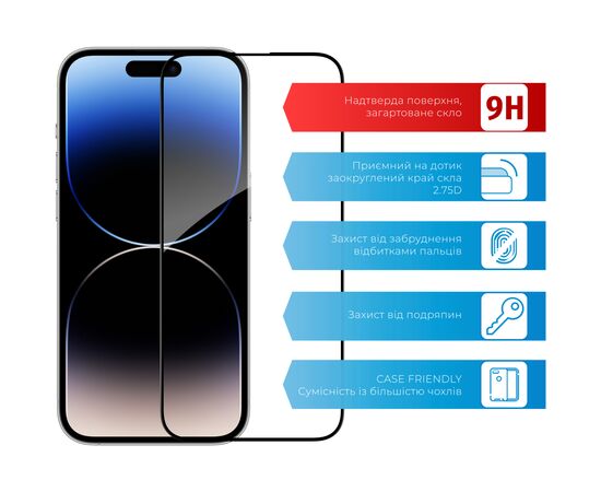 Стекло защитное ACCLAB Full Glue Apple iPhone 14 Pro (1283126541971), изображение 7 Стекло защитное ACCLAB Full Glue Apple iPhone 14 Pro (1283126541971), изображение 7