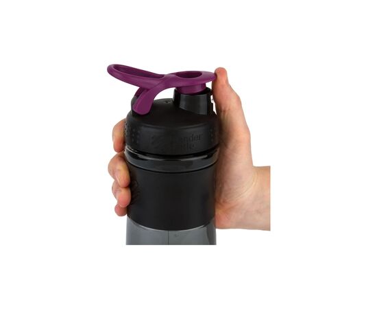 Шейкер спортивный BlenderBottle SportMixer 20oz/590ml Black/Plum (SM 20oz Black/Plum), изображение 3 Шейкер спортивный BlenderBottle SportMixer 20oz/590ml Black/Plum (SM 20oz Black/Plum), изображение 3