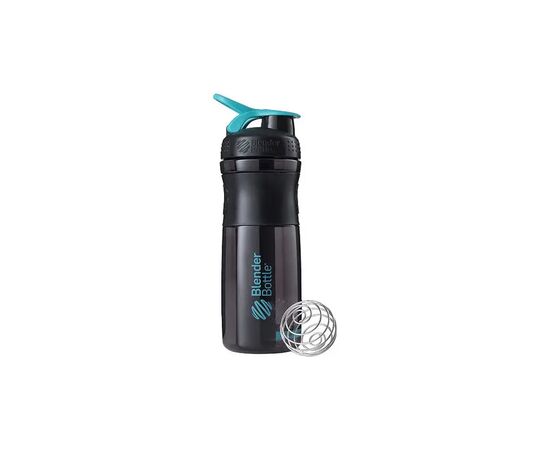 Шейкер спортивный BlenderBottle SportMixer 28oz/820ml Black/Teal (SM 28oz Black/Teal), изображение 2 Шейкер спортивный BlenderBottle SportMixer 28oz/820ml Black/Teal (SM 28oz Black/Teal), изображение 2