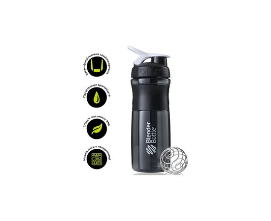 Шейкер спортивний BlenderBottle SportMixer 28oz/820ml Black/White (SM 28oz Black/White)