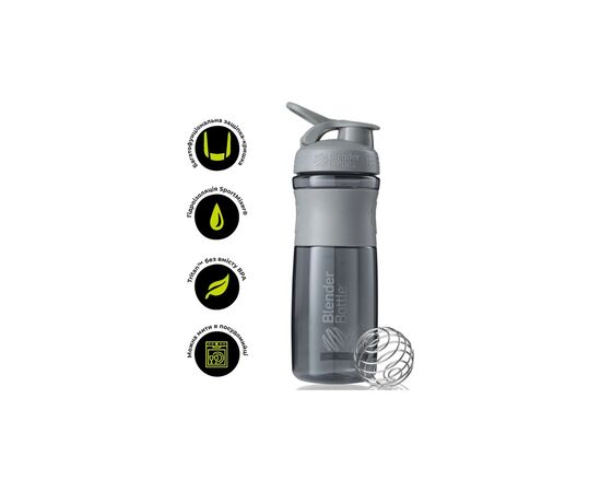 Шейкер спортивный BlenderBottle SportMixer 28oz/820ml Grey (SM 28oz Grey)