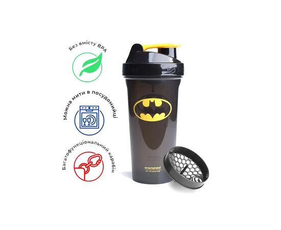 Шейкер спортивный SmartShake Lite 800ml DC Batman (10780501), изображение 7 Шейкер спортивный SmartShake Lite 800ml DC Batman (10780501), изображение 7
