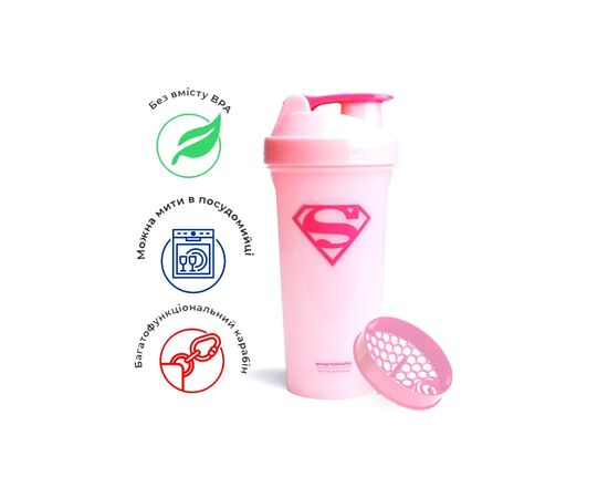 Шейкер спортивный SmartShake Lite 800ml DC Supergirl (10780701), изображение 6 Шейкер спортивный SmartShake Lite 800ml DC Supergirl (10780701), изображение 6