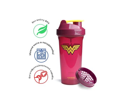 Шейкер спортивный SmartShake Lite 800ml DC Wonderwoman (10780801), изображение 5 Шейкер спортивный SmartShake Lite 800ml DC Wonderwoman (10780801), изображение 5