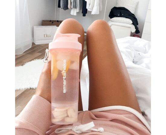 Шейкер спортивный SmartShake Slim 500ml Cotton Pink (10252501), изображение 3 Шейкер спортивный SmartShake Slim 500ml Cotton Pink (10252501), изображение 3