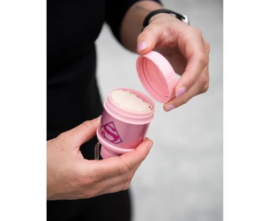 Контейнер спортивный SmartShake Whey2Go Funnel Pillbox 110ml DC Supergirl (80108101), изображение 2 Контейнер спортивный SmartShake Whey2Go Funnel Pillbox 110ml DC Supergirl (80108101), изображение 2