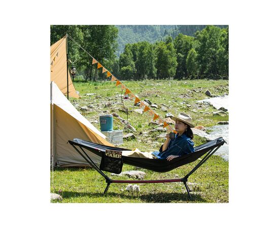 Гамак Naturehike Outdoor Folding Hammock NH20JJ011 300D Oxford Black (6927595747834), изображение 5 Гамак Naturehike Outdoor Folding Hammock NH20JJ011 300D Oxford Black (6927595747834), изображение 5
