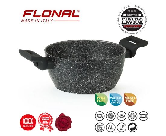 Кастрюля Flonal Pietra Lavica 2,4 л (PLIC22080), изображение 2 Кастрюля Flonal Pietra Lavica 2,4 л (PLIC22080), изображение 2