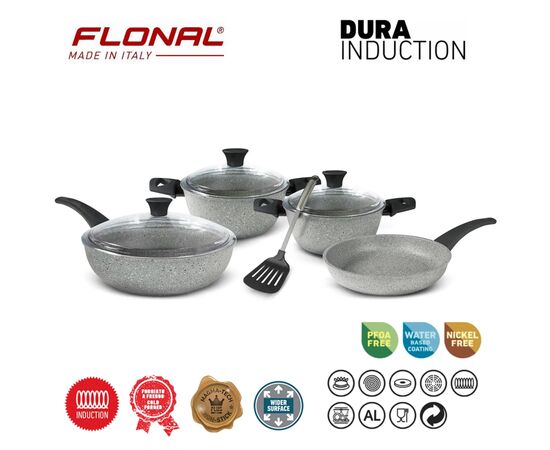 Набір посуду Flonal Dura Induction 8 предметів (DUISET08PZ), зображення 3 Набір посуду Flonal Dura Induction 8 предметів (DUISET08PZ), зображення 3
