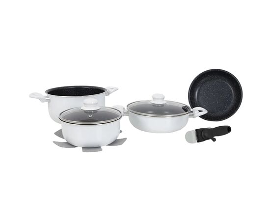Набір посуду Gimex Cookware Set induction 7 предметів White (6977221)