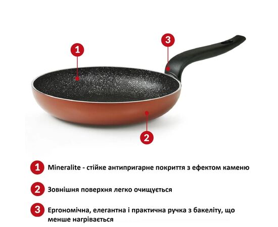 Сковорода Flonal WOK Pepita Granit 28 см (PGFWO2850), изображение 7 Сковорода Flonal WOK Pepita Granit 28 см (PGFWO2850), изображение 7