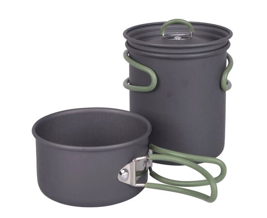 Набор туристической посуды Bo-Camp Explorer 2 Pieces Hard Anodized Anthracite/Green (2200240)