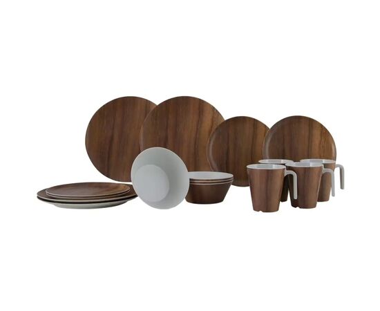 Набор туристической посуды Gimex Tableware Nature 16 Pieces 4 Person Wood (6913100)