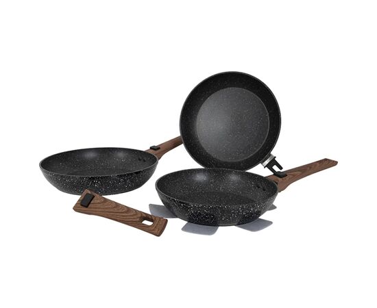 Сковорода Gimex Frying Pan набір 3 предмети Чорний (6979264)