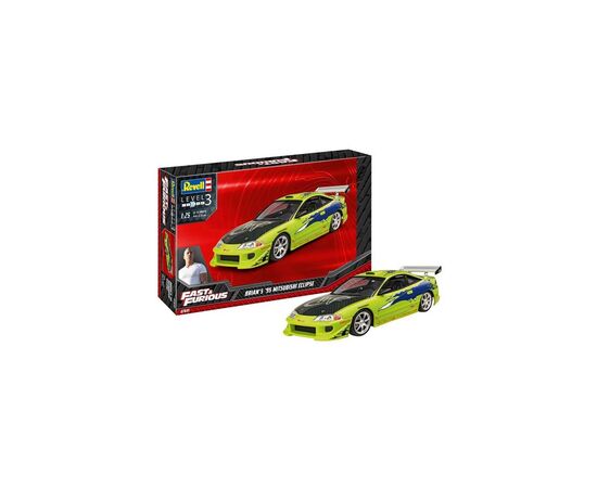 Сборная модель Revell Mitsubishi Eclipse 1995 из к/ф Форсаж уровень 3, 1:25 (RVL-07691), изображение 2 Сборная модель Revell Mitsubishi Eclipse 1995 из к/ф Форсаж уровень 3, 1:25 (RVL-07691), изображение 2