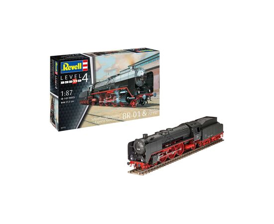 Сборная модель Revell Экспресс локомотив BR01 с тендером 2'2 T32 уровень 4,1:87 (RVL-02172), изображение 2 Сборная модель Revell Экспресс локомотив BR01 с тендером 2'2 T32 уровень 4,1:87 (RVL-02172), изображение 2