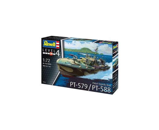 Збірна модель Revell Катер Patrol Torpedo Boat PT-579/PT-588 рівень 4, 1:72 (RVL-05165)