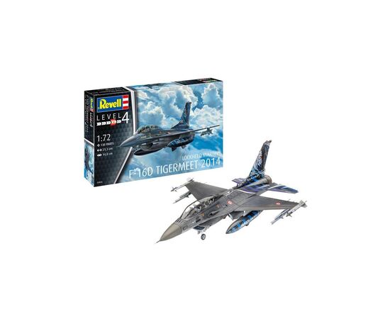 Сборная модель Revell Самолет F-16D Tigermeet 2014 уровень 4, 1:72 (RVL-03844), изображение 2 Сборная модель Revell Самолет F-16D Tigermeet 2014 уровень 4, 1:72 (RVL-03844), изображение 2