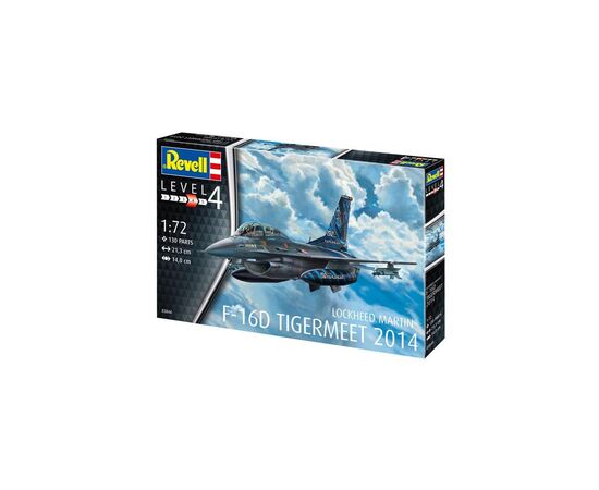 Сборная модель Revell Самолет F-16D Tigermeet 2014 уровень 4, 1:72 (RVL-03844)