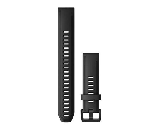 Ремешок для смарт-часов Garmin fenix 7S, 20mm QuickFit Black Silicone (010-13102-00), изображение 2 Ремешок для смарт-часов Garmin fenix 7S, 20mm QuickFit Black Silicone (010-13102-00), изображение 2