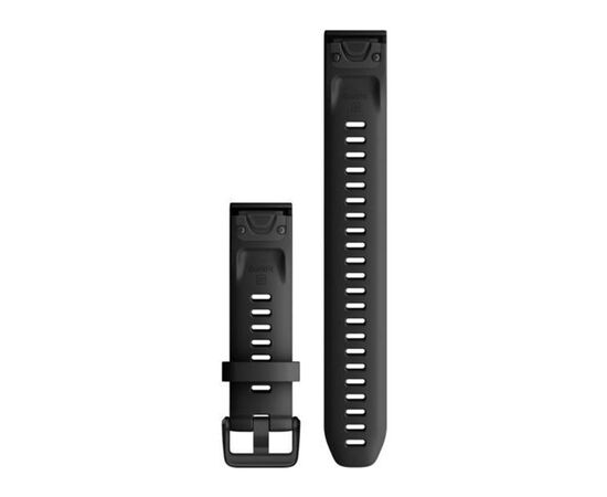 Ремінець до смарт-годинника Garmin fenix 7S, 20mm QuickFit Black Silicone (010-13102-00)