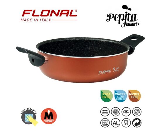 Сотейник Flonal Pepita Granit 28 см (PGFTE2850), изображение 3 Сотейник Flonal Pepita Granit 28 см (PGFTE2850), изображение 3