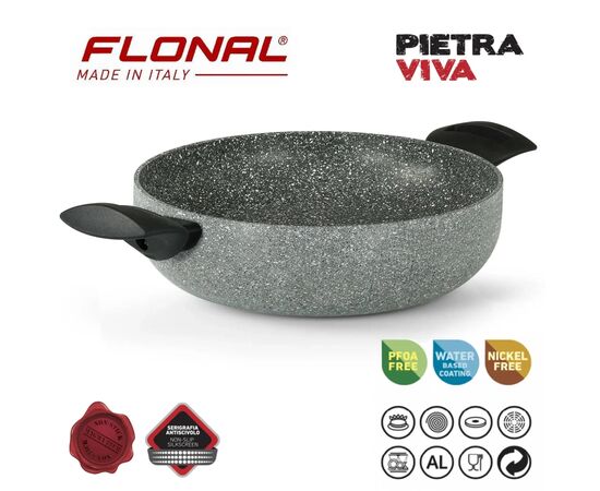 Сотейник Flonal Pietra Viva 32 см (PV8PH3270), изображение 2 Сотейник Flonal Pietra Viva 32 см (PV8PH3270), изображение 2