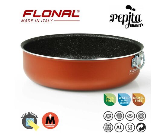 Сотейник Flonal Pepita Granit 24 см (PGFTO2450), изображение 3 Сотейник Flonal Pepita Granit 24 см (PGFTO2450), изображение 3